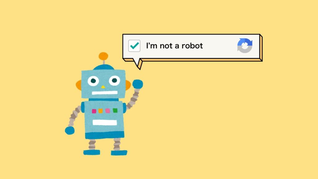 reCAPTCHA 私はロボットではありませんのイラスト