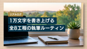 【リアルログ】１万文字を書き上げる全8工程の執筆ルーティン