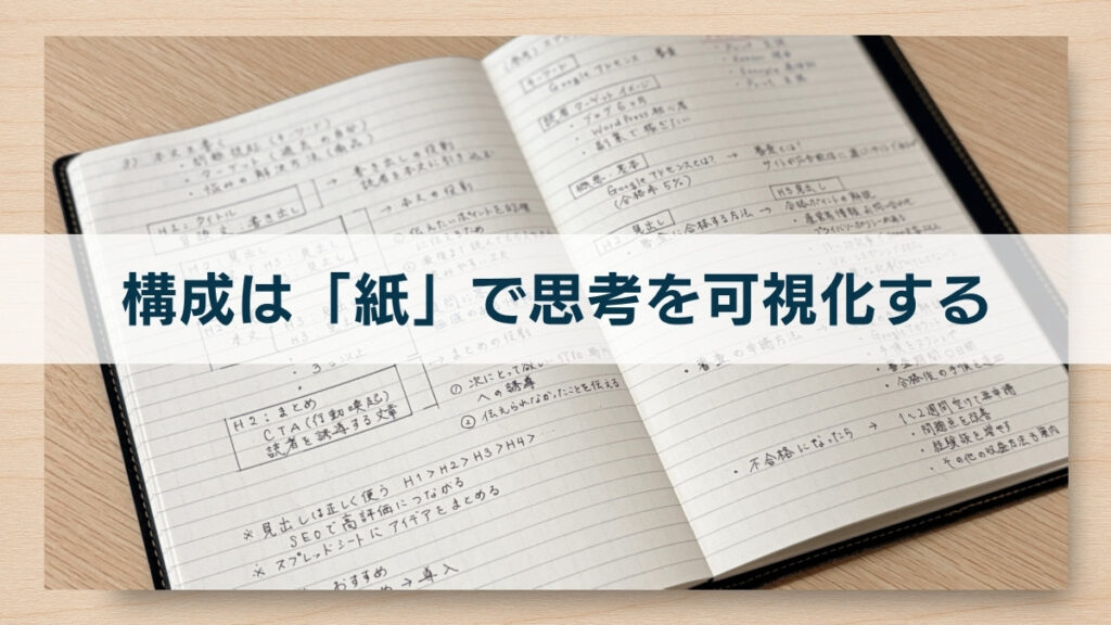 構成は「紙」で思考を可視化する
